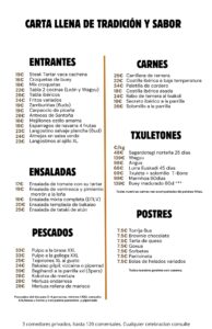 Carta Bilbao Urban Sagardotegi.